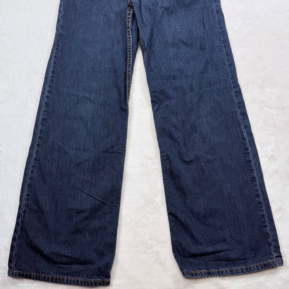 Vintage Levis Red Tab Wide Leg Dark Wash Jeans 50924-1418 Made in USA Size 5M JR - Picture 4 of 14